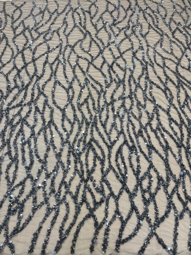 Imagine Bold Diamond - Broderie cu paiete si perle - silver
