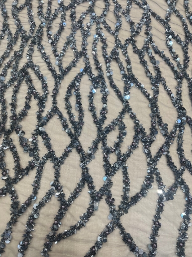 Imagine Bold Diamond - Broderie cu paiete si perle - silver