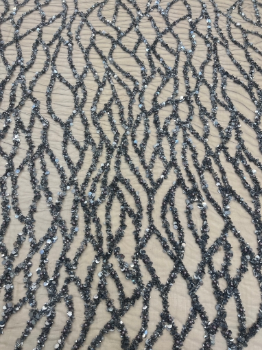Imagine Bold Diamond - Broderie cu paiete si perle - silver