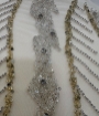 Imagine Bubble Gold Broderie cu cristale argintii & aurii si margele -ivory