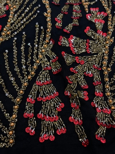 Imagine Red & Gold Stones Broderie cu margele si cristale - multicolor