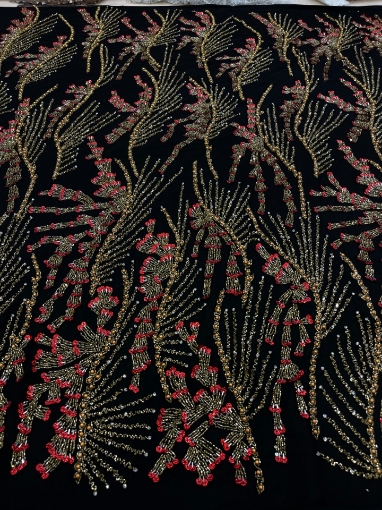 Imagine Red & Gold Stones Broderie cu margele si cristale - multicolor