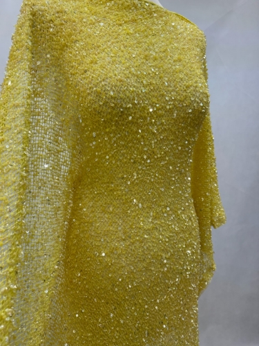 Imagine Broderie tip plasa Yellow Sequins