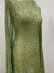 Imagine Broderie tip dantela verde fistic