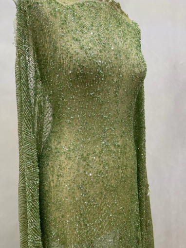 Imagine Broderie tip dantela verde fistic