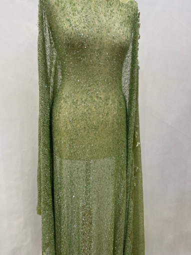 Imagine Broderie tip dantela verde fistic