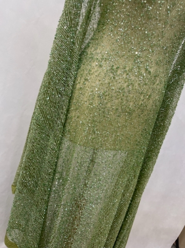 Imagine Broderie tip dantela verde fistic
