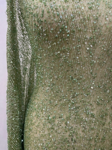 Imagine Broderie tip dantela verde fistic