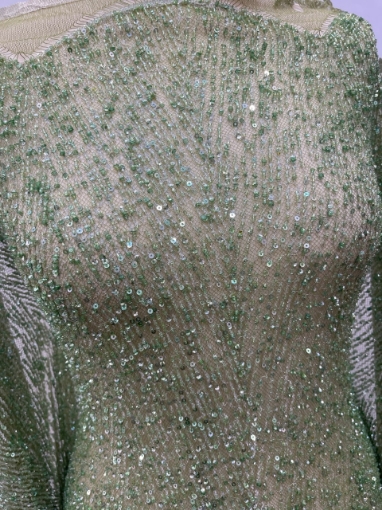 Imagine Broderie tip dantela verde fistic