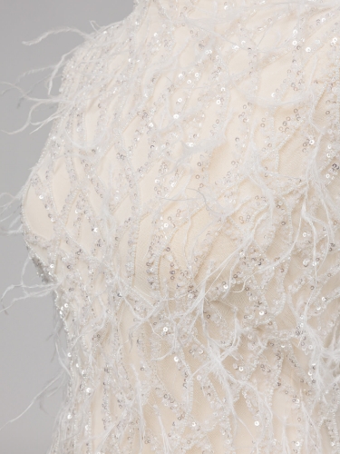 Imagine Broderie cu perle si pene Pearl Web