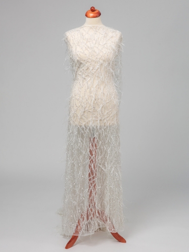 Imagine Pearl Web Feathers - Broderie cu perle si pene - white