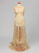 Imagine Baroque Crown - Broderie cu cristale si pene gold
