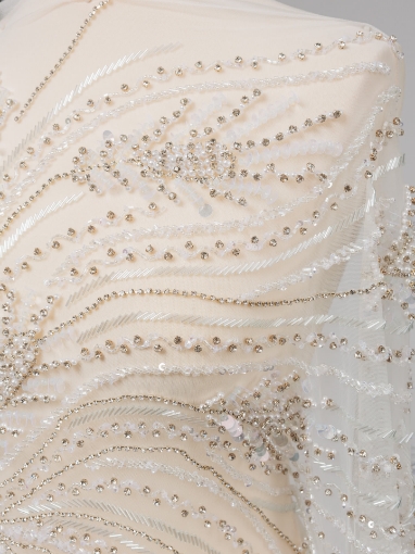 Imagine Bridal Muse - Broderie cu margele, perle si cristale - alb