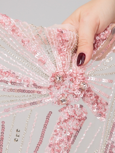 Imagine Celesse - Broderie cu cristale si margele roz