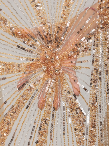 Imagine Celesse Broderie cu cristale si margele - gold whisky