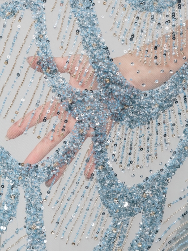 Imagine Topaz Diamonds - Broderie cu margele, cristale si paiete - turcoaz