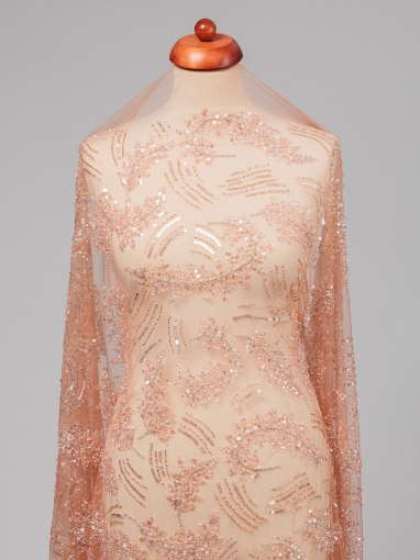 Imagine Spring - Broderie somon cu cristale - rosé