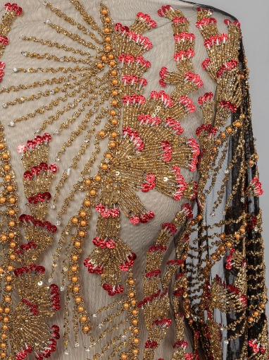 Imagine Red & Gold Stones Broderie cu margele si cristale - multicolor