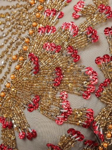 Imagine Red & Gold Stones Broderie cu margele si cristale - multicolor
