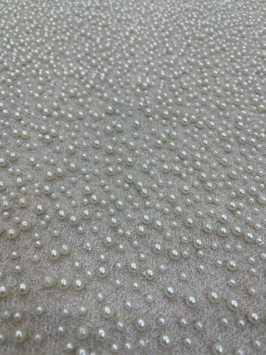 Imagine Broderie tip plasa cu perle Ivory Pearls