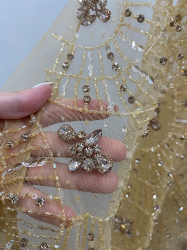 Imagine Bright Gold Broderie cu cristale si margele - gold