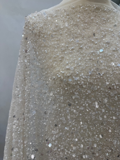 Imagine Broderie cu perle si paiete Pearl Glam