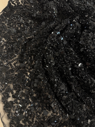 Imagine Broderie cu margele, paiete si perle Black