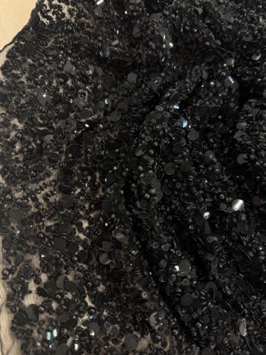 Imagine Broderie cu margele, paiete si perle Black