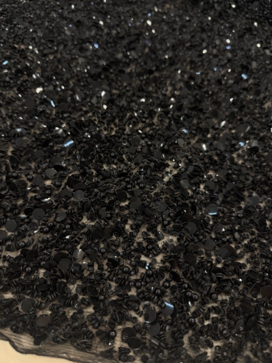 Imagine Broderie cu margele, paiete si perle Black