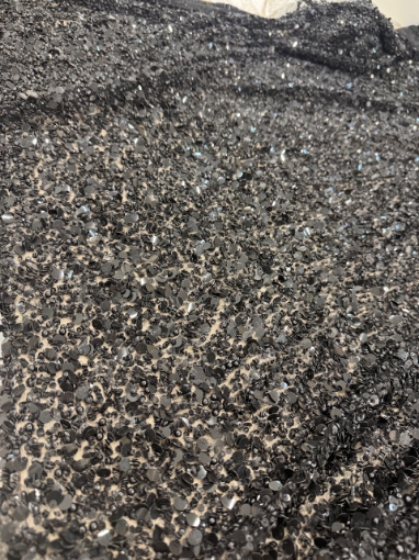 Imagine Broderie cu margele, paiete si perle Black