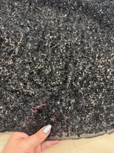 Imagine Broderie cu margele, paiete si perle Black