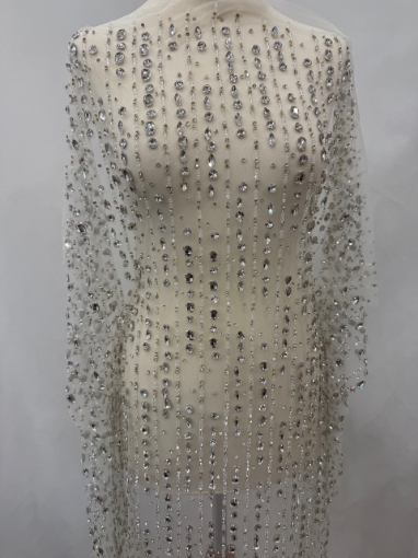 Imagine Galactique - Broderie cu cristale si margele din sticla - silver