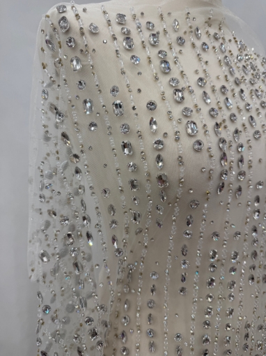 Imagine Galactique - Broderie cu cristale si margele din sticla - silver