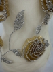 Imagine Gold Roses - Panou floral aplicatie gold&silver