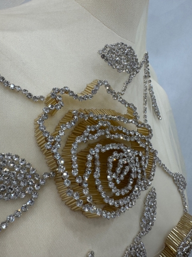 Imagine Gold Roses - Panou floral aplicatie gold&silver