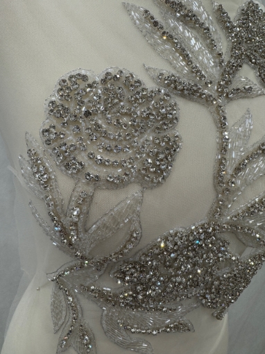 Imagine Silver Leafs - Panou floral aplicatie silver - white