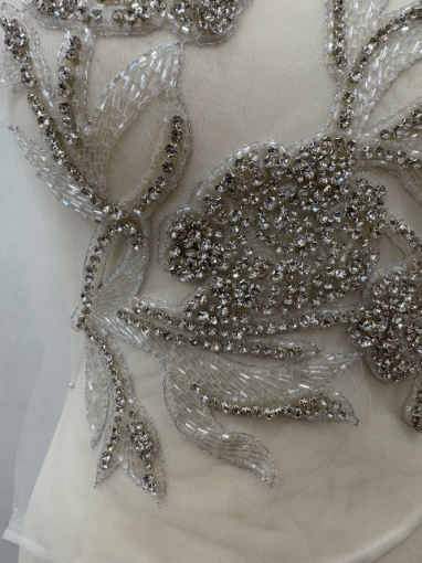Imagine Silver Leafs - Panou floral aplicatie silver - white