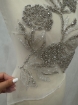 Imagine Silver Leafs - Panou floral aplicatie silver - white
