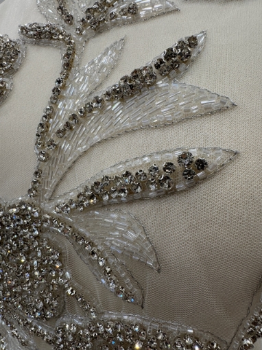 Imagine Silver Leafs - Panou floral aplicatie silver - white