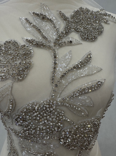 Imagine Silver Leafs - Panou floral aplicatie silver - white