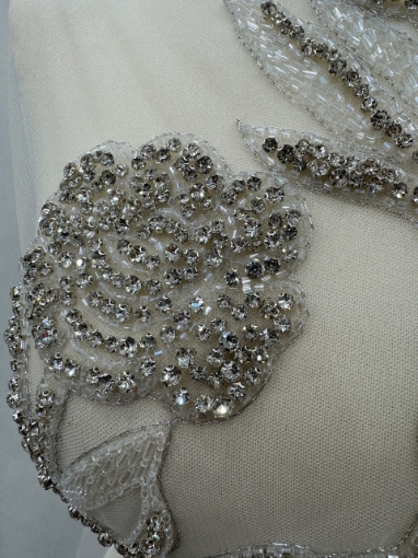 Imagine Silver Leafs - Panou floral aplicatie silver - white