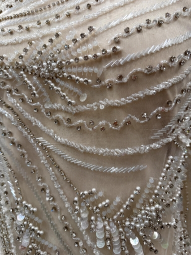 Imagine Bridal Muse - Broderie cu margele, perle si cristale - alb