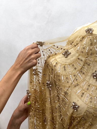 Imagine Bright Gold Broderie cu cristale si margele - gold
