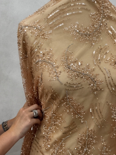 Imagine Spring - Broderie somon cu cristale - rosé
