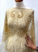 Imagine Baroque Crown - Broderie cu cristale si pene gold