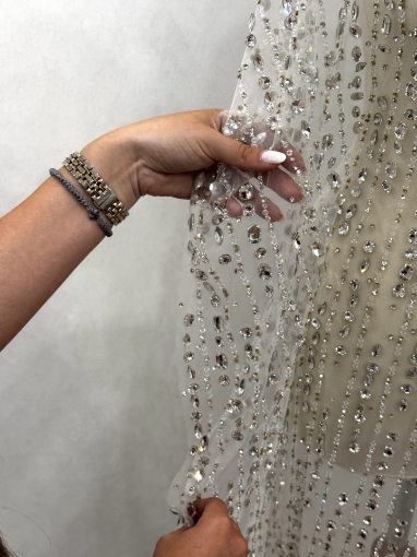 Imagine Galactique - Broderie cu cristale si margele din sticla - silver