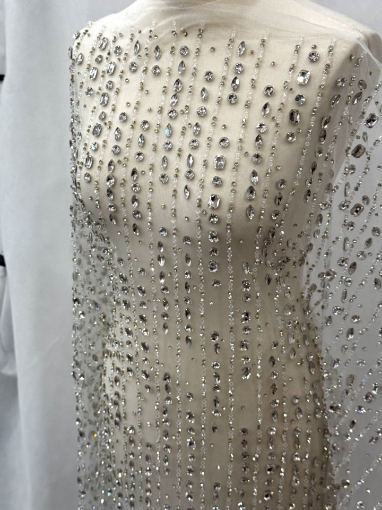 Imagine Galactique - Broderie cu cristale si margele din sticla - silver