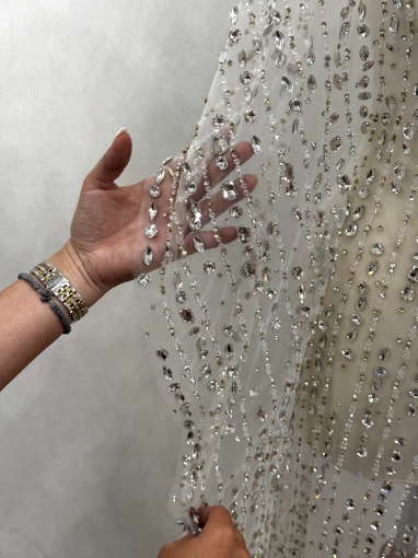 Imagine Galactique - Broderie cu cristale si margele din sticla - silver