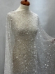 Imagine Pearl Glam Broderie cu margele, perle si paiete - white