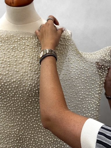 Imagine Majestic Pearls - Broderie tip plasa cu perle 